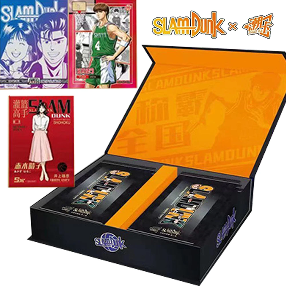 Slam Dunk Collection Cards for Kid Hot Blooded Youth Anime Akagi Takenori Rukawa Kaede Q-version Characters Bronzing Cards Gift