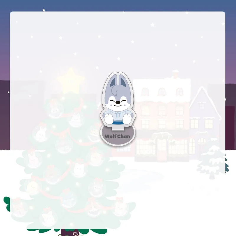 SKZ Stray Kids Celebrity Same Style Peripheral New Cartoon Acrylic Double sided Stand up Desktop Ornament, Birthday Gift