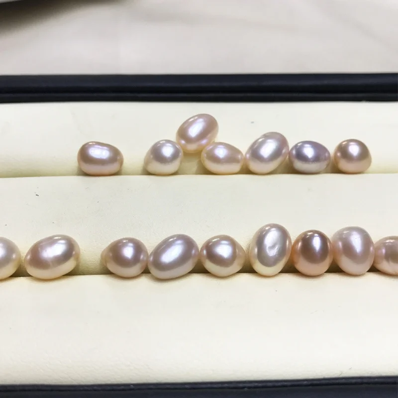 AA 5-11mm Natural Freshwater Pearl Beads High Quality Drop Shape Pearls Half Hole/ No Hole Loose Beads Make Jewelry DIY