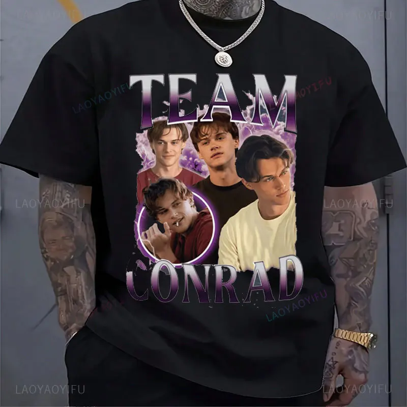 تي شيرت Team Conrad القطني Cousins Beach Movie Shirt Vintage Movie The Summer I Turned Pretty 3 تي شيرت جرافيك للرجال
