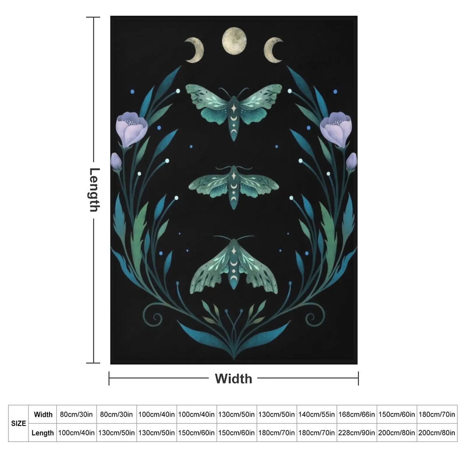 Lime Hawk Moths Night Throw Blanket valentine gift ideas Soft Plush Plaid Moving Beautifuls Thermal Custom Blankets