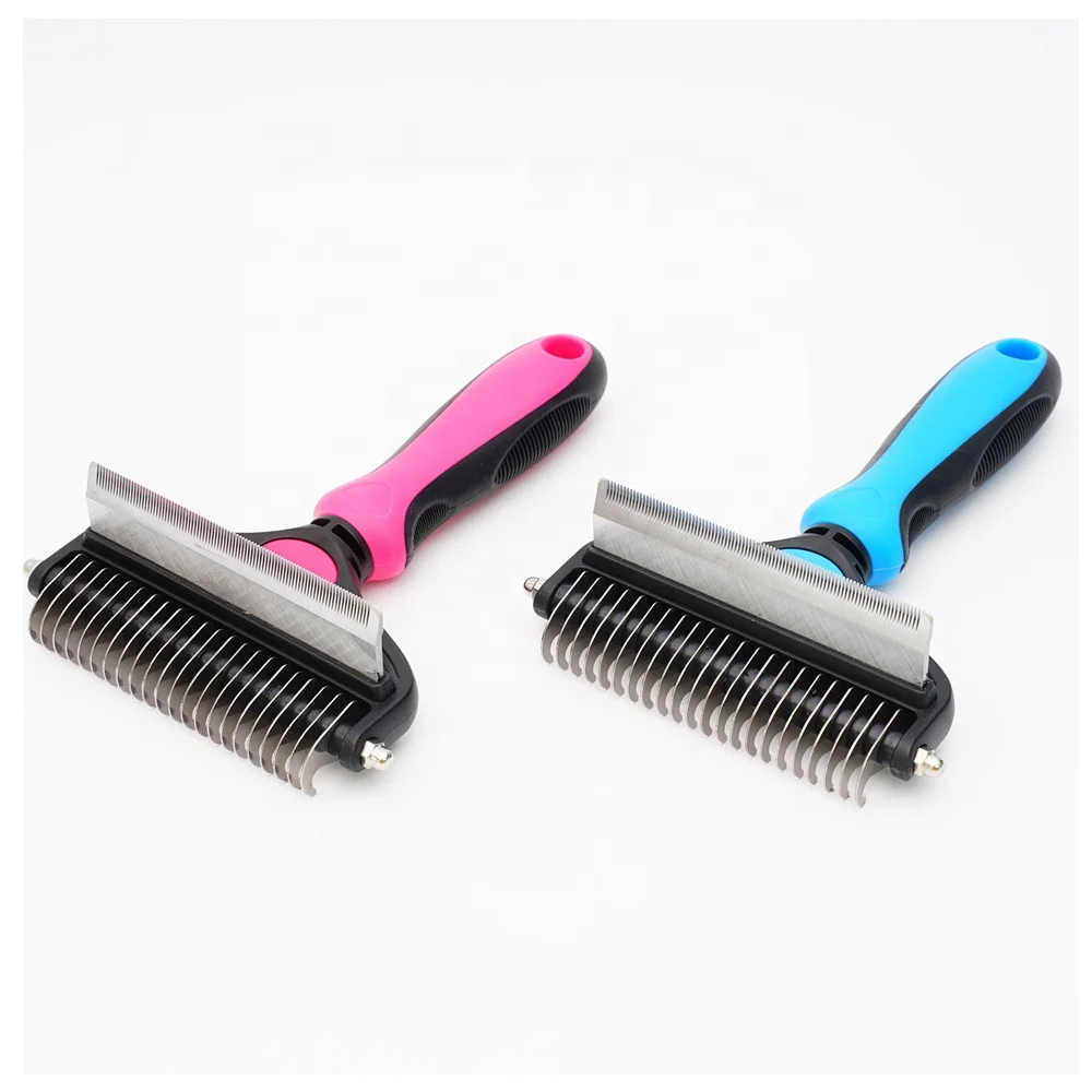 

2 In 1 Pet Hair Removal Comb And Hair Removal Brush, Pet Grooming Brush, Dog Hair Removal Rake Comb