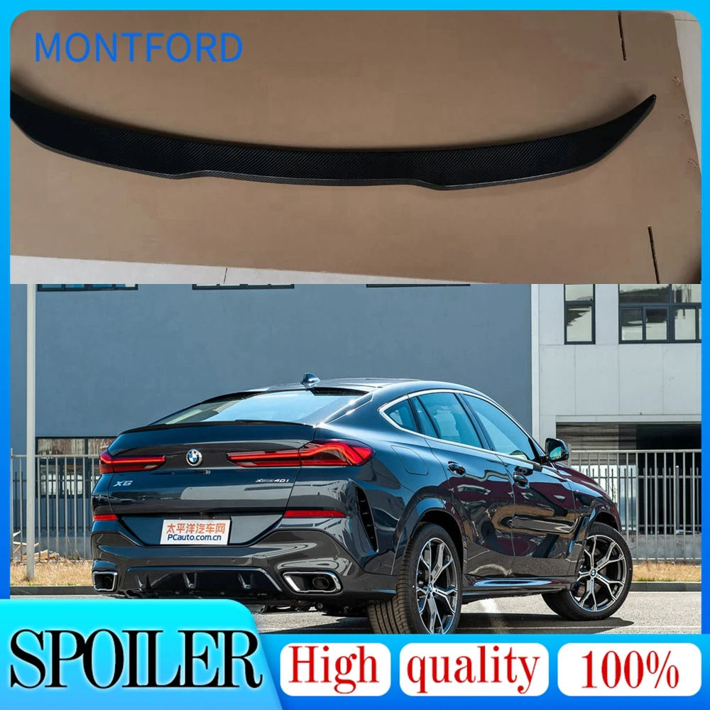 

Car Styling Carbon Fiber Rear Trunk Spoiler for BMW 2020+ X6 G06 & F96 (X6M), OEM Fitment, High Gloss Finish