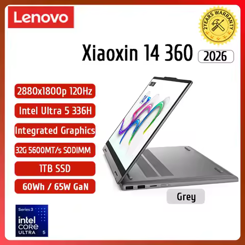 2026 Lenovo Laptop xiaoxin 14 360 Core Ultra 5 336H 32G 1T SSD 360&deg; Flip Touch Screen 14&ldquo; included Stylus included Notebook PC