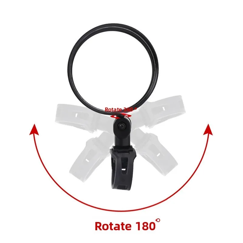 مرآة دراجة عالمية 360 °   مرآة محدبة بزاوية واسعة قابلة للدوران، مرآة عكسية MTB، معدات ركوب الدراجات