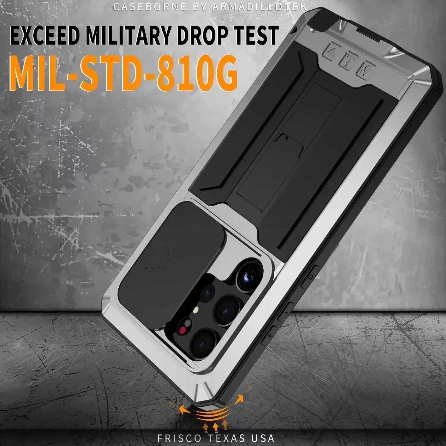 Aluminum Metal Armor Phone Case For Samsung S25 Ultra S25 Plus Rugged  Duty Shockproof Sliding Lens Cover Screen Protector S25
