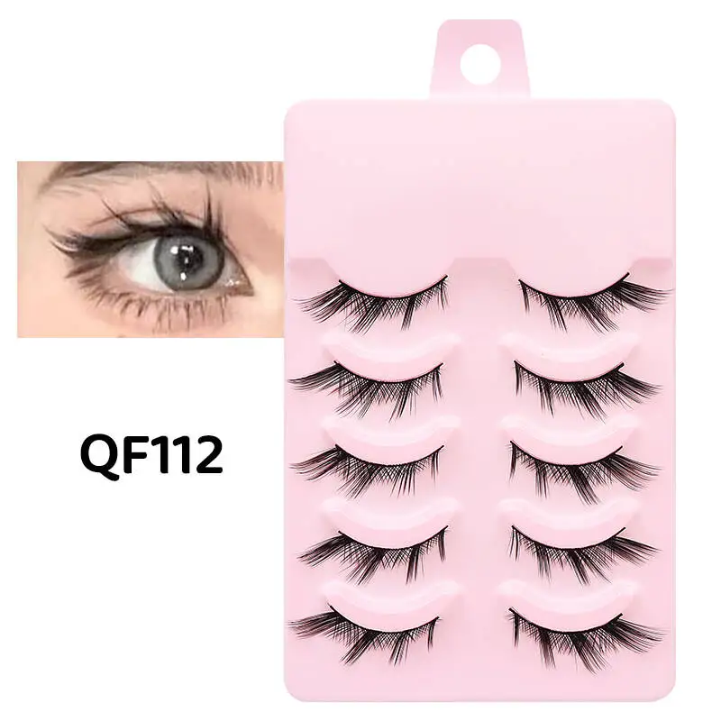 DINGSEN 5 Paar Manga-Wimpern, Augen-Wimpern, weiche, natürliche lange Wimpern, künstliche Wimpern, Anime-Wispy-Streifen, falsche Wimpern, Make-up – Detail 30