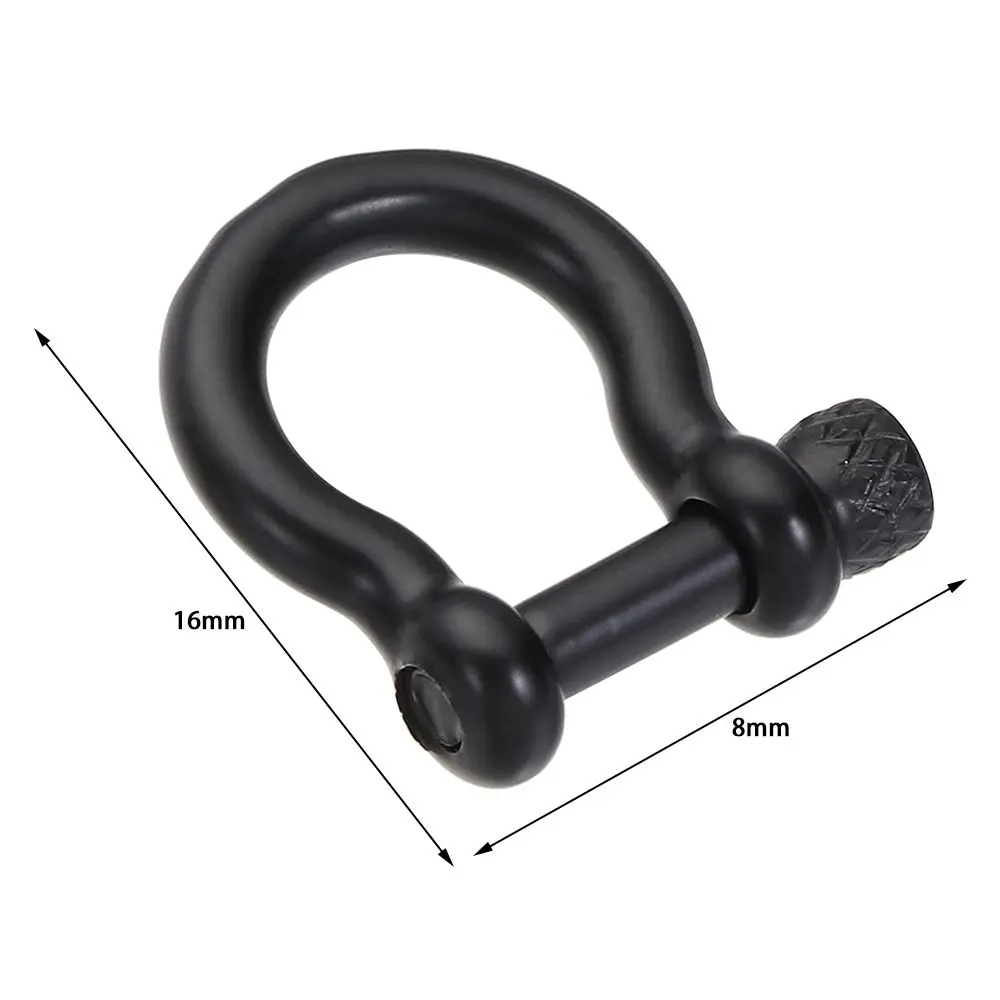 Stainless Steel Screw Joint Connector Shackle Fob D Bow Staples Solid Carabiner Keychain Hook Key Ring image 5