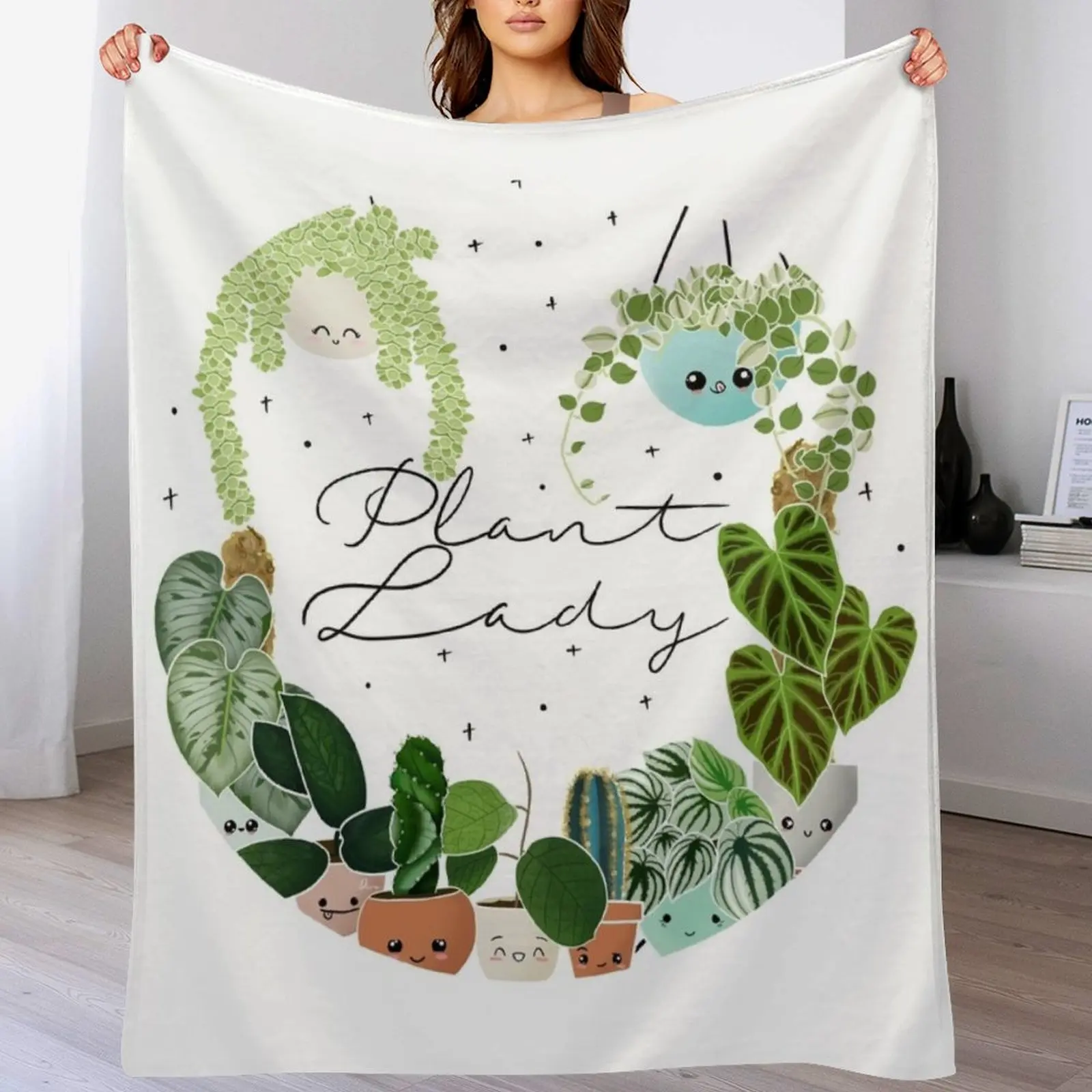 

Plant Lady Throw Blanket No Pilling Soft Warm Blanket for Bed