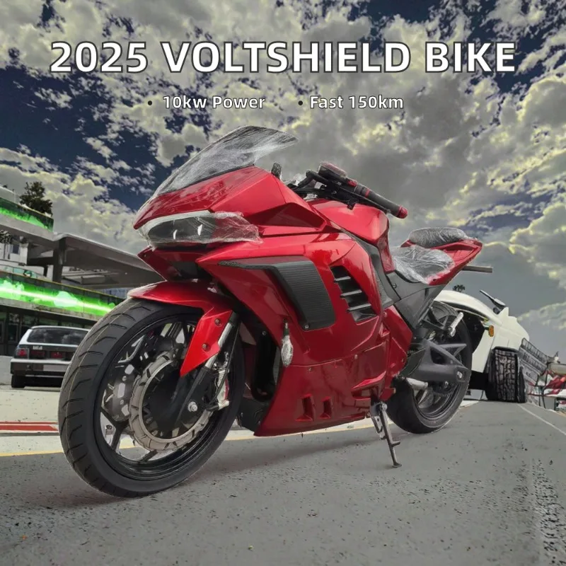 2025 più nuovo 2025 VOLTSHIELD bici elettrica moto 72V doppio lato AMRS metà motore trasmissione a cinghia sistema di raffreddamento ad acqua 150 km / h Spee