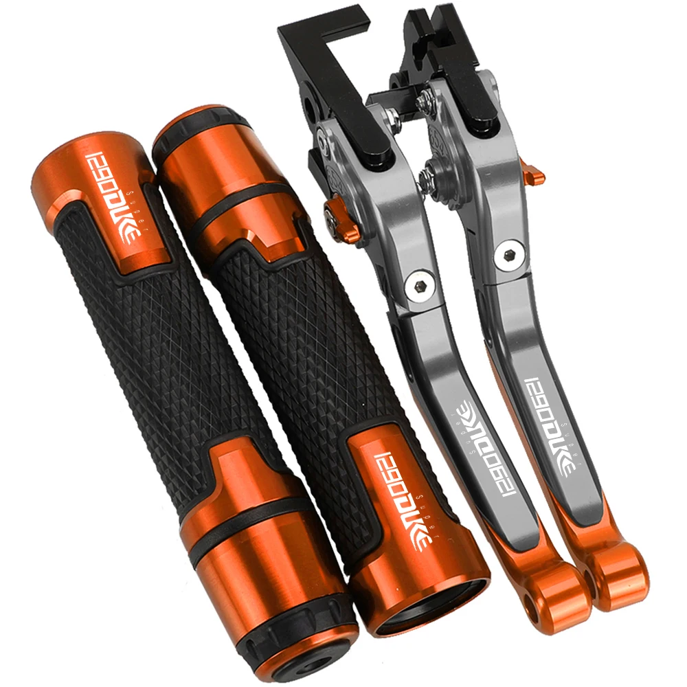 オートバイアルミアクセサリー調整可能なブレーキクラッチレバーハンドルバーグリップホンダ 1290SuperDuke 1290 SuperDuke 2014-2017