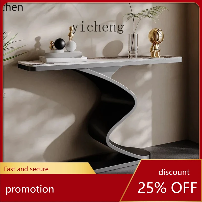 HXL Light Luxury Console Tables Modern Minimalist Paint Narrow Side Table Hotel Lobby Wall a Long Narrow Table
