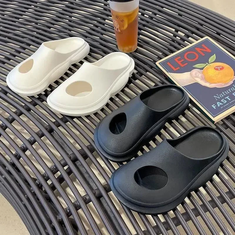 Couple Slippers Men's Outdoor Beach Sandals 2022 Summer Man Women Solid Color Hollow Out Sandals Slipper Shoes