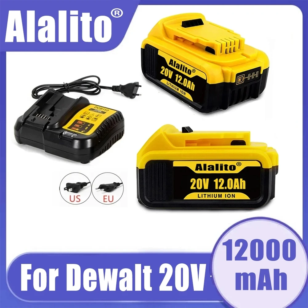 

2023 Upgrade 20V 12.0Ah DCB200 Replacement Li-ion Battery for DeWalt MAX DCB205 DCB201 DCB203 power tool Batteries