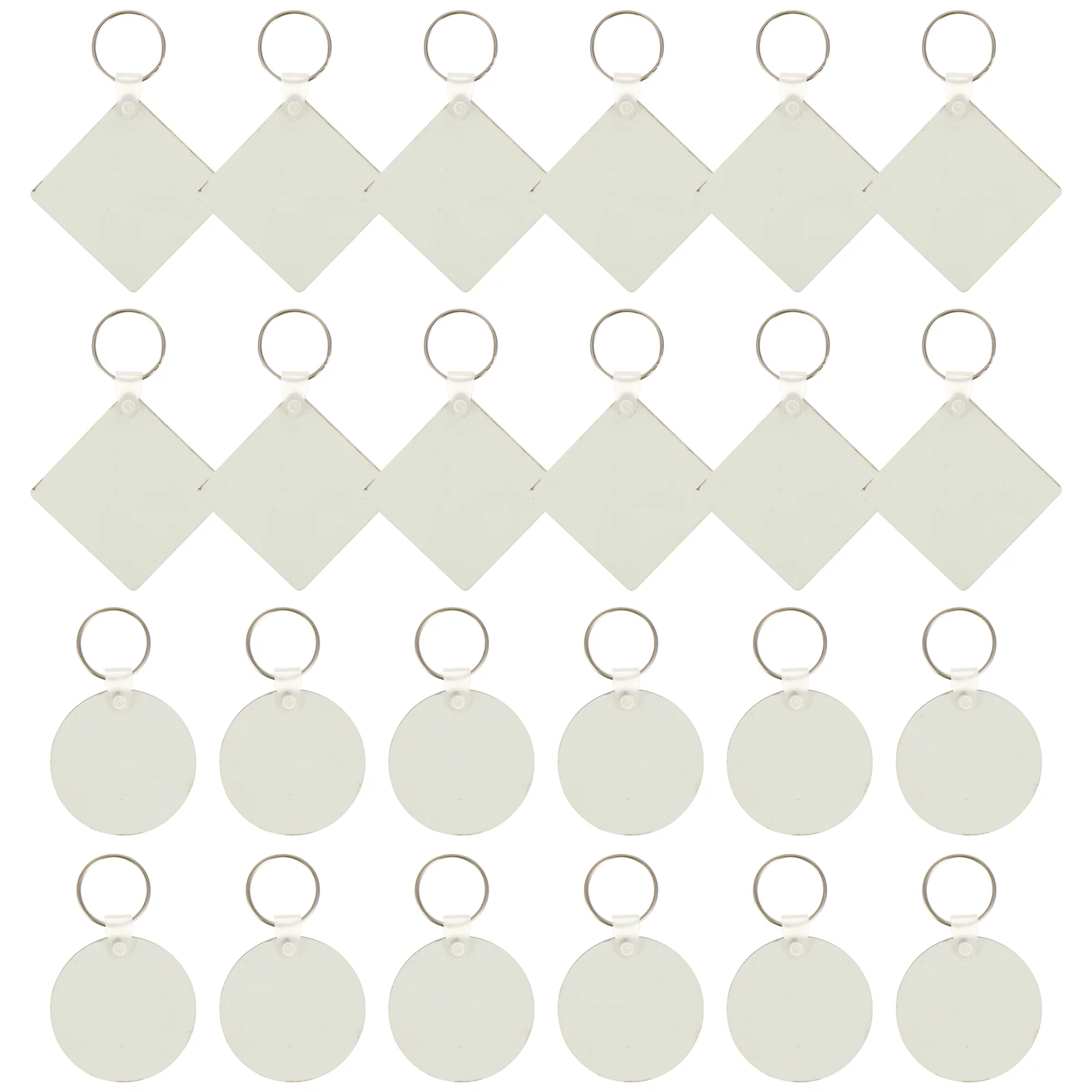 

24 шт., пустые брелки для сублимации, МДФ, креативный стиль, держатель для ключей «сделай сам», кулон, прочное украшение, подарок на любой случай