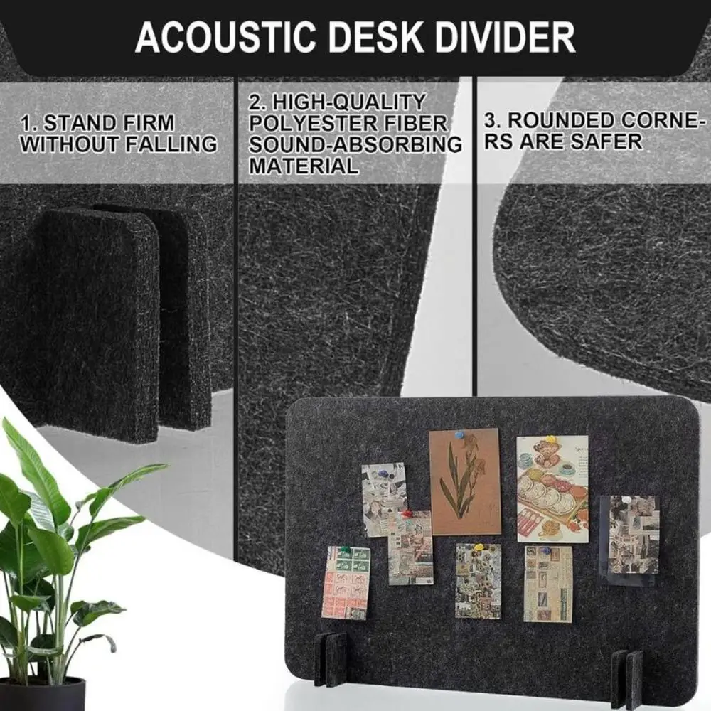 Durable Acoustic Student Desk Divider Felt Thickened Dining Table Isolation Board Desk Screen for Student Desktops in Classroom