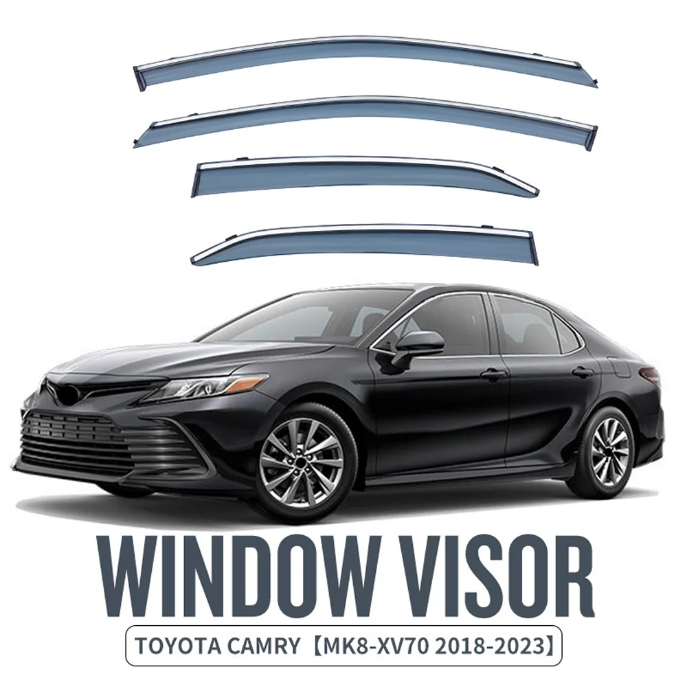 

Chrome Strips Rain Guards for TOYOTA CAMRY XV70 8TH GENERATION 2018-2023 Window Visor Wind Deflectors Door Visor Vent Shades