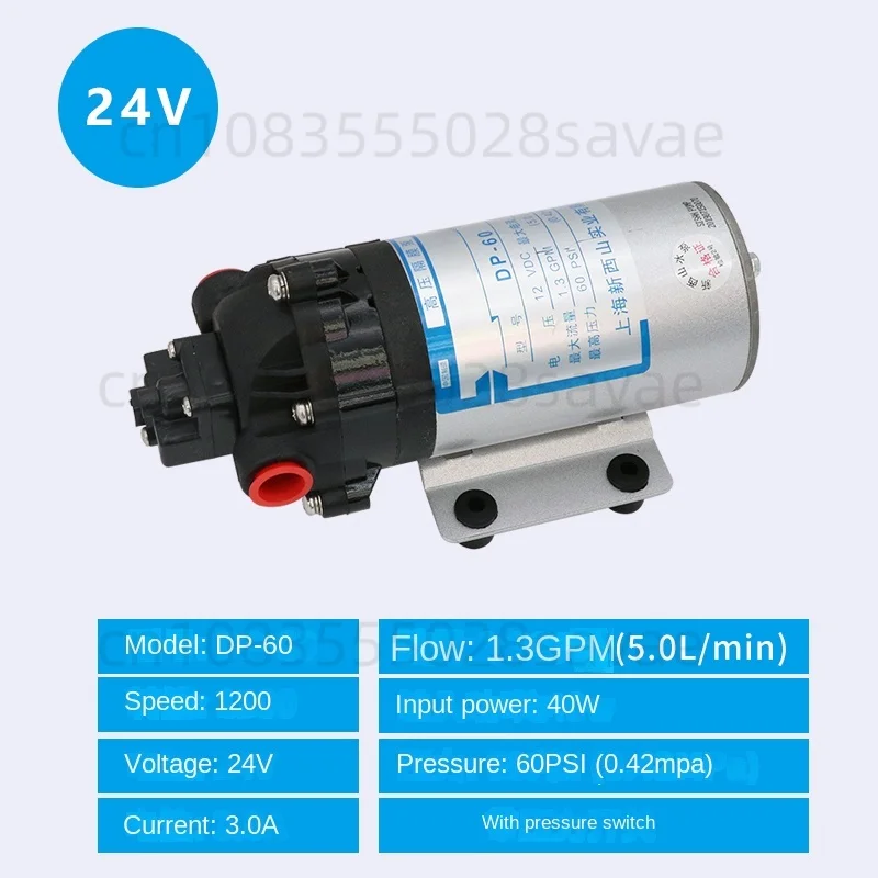 High pressure diaphragm pump self-priming pump DP-60 DC pump 12V24v