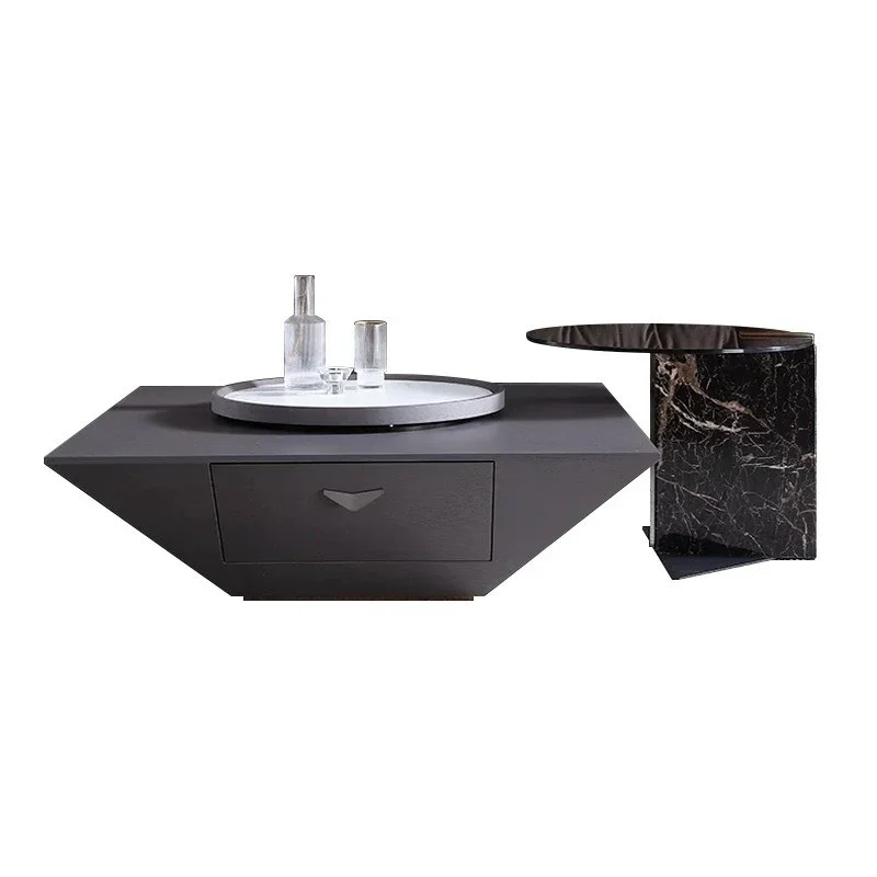 

Italian light luxury living room coffee table side table combination modern simple square home minimalist