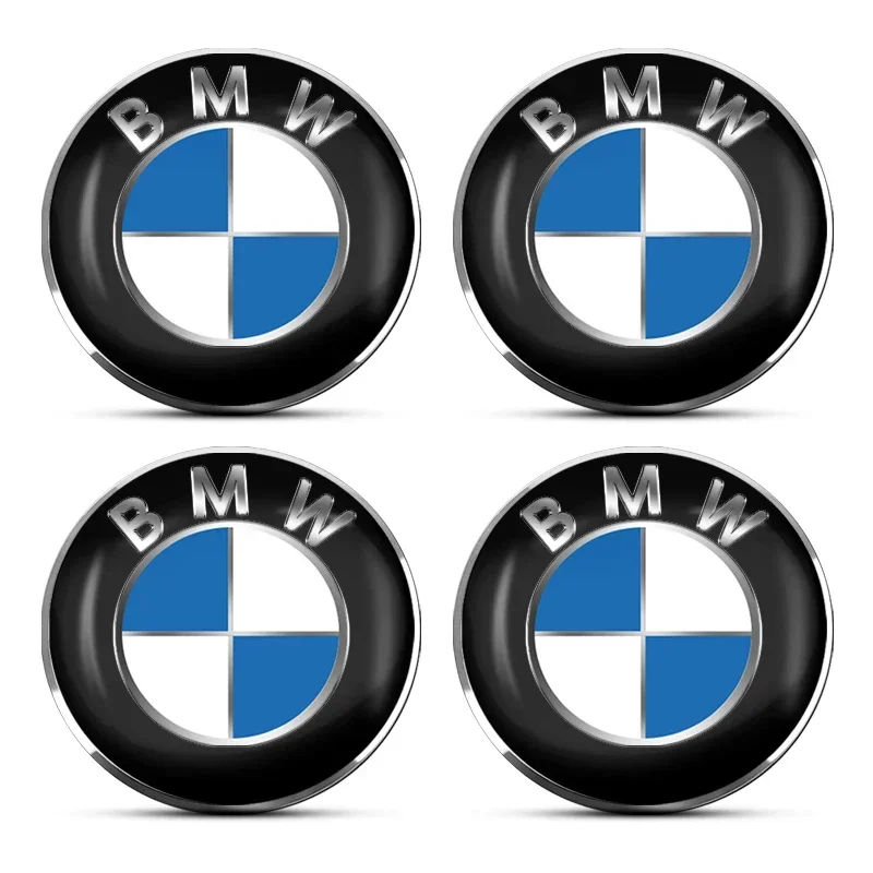 4pcs Car Wheel Hub Center Cap Aluminum Sticker Suitable Emblem for BMW E46 E90 E60 E36 F30 E46 E39 F10 E90 E92 E60 Accessories