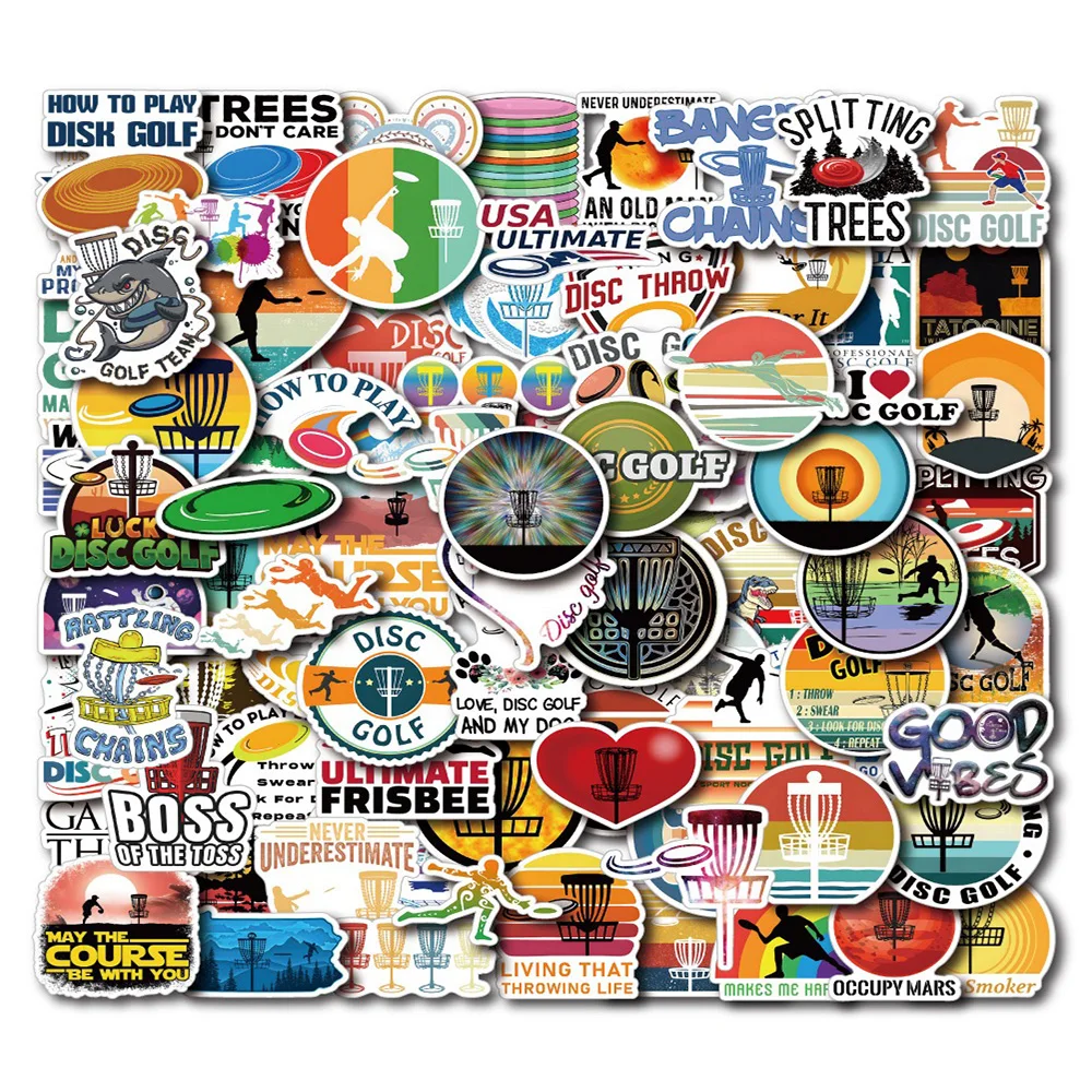 10/30/50/100PCS New Fun Disc Sports Disc Golf Cartoon Stickers DIY Diary Laptop Luggage Skateboard Graffiti Decals Fun for Kid