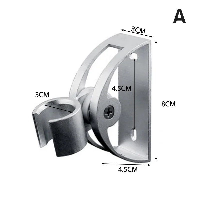 ایلومینیم شاور بیس ہولڈر سایڈست وال جیل ماونٹڈ شاور ہیڈ اسٹینڈ بریکٹ رسٹ پروف ہیڈ سپورٹ ہولڈر باتھ روم فٹنگ