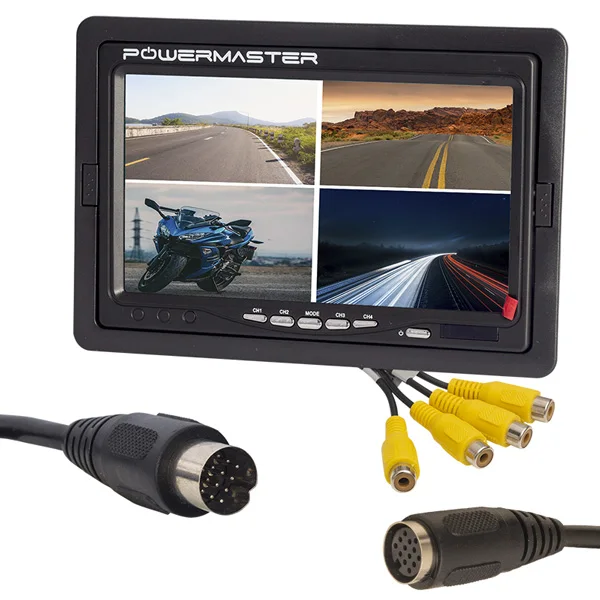 POWERMASTER PM-16804 7 INCHES SCREEN QUARTERED BÖLÜNEBİLEN QUAD DIGITAL MONITOR