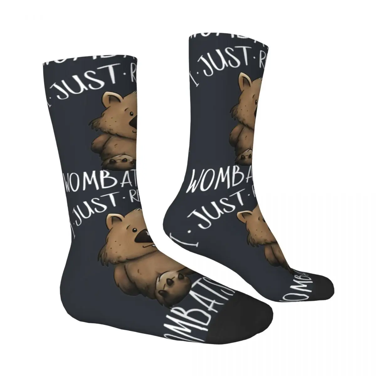 Australian Wombat Doodle Logo Socks Casual Stockings Spring Anti Bacterial Men Socks Soft Breathable Custom Cycling Socks