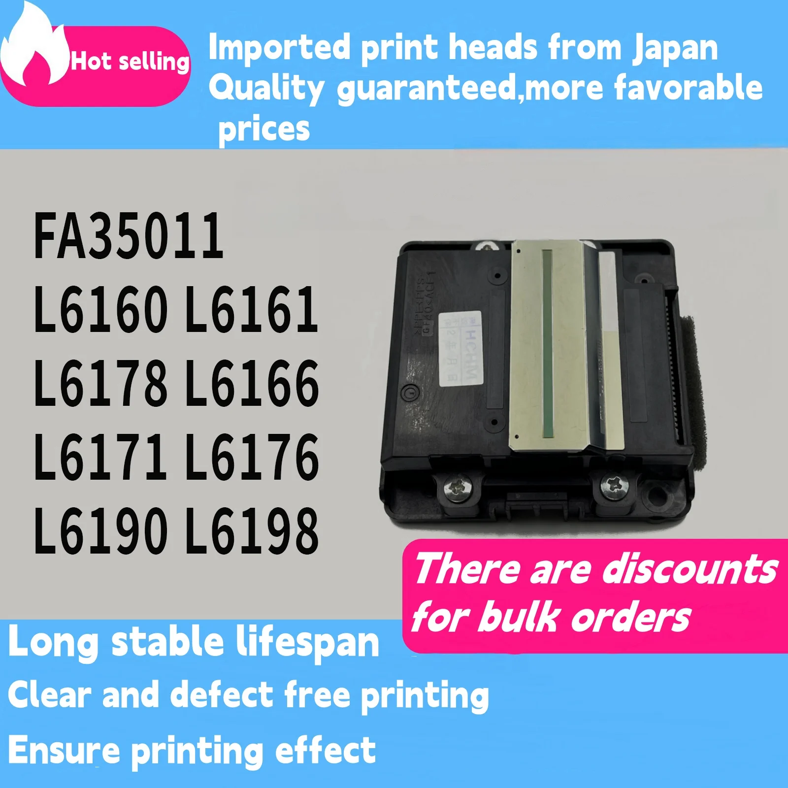 Printhead WF2860 untuk L6160 L6166 L6176 L6178 L6168 L6198 L6170 L6180 L6188 L6190 WF2860 kepala Printer cabezales