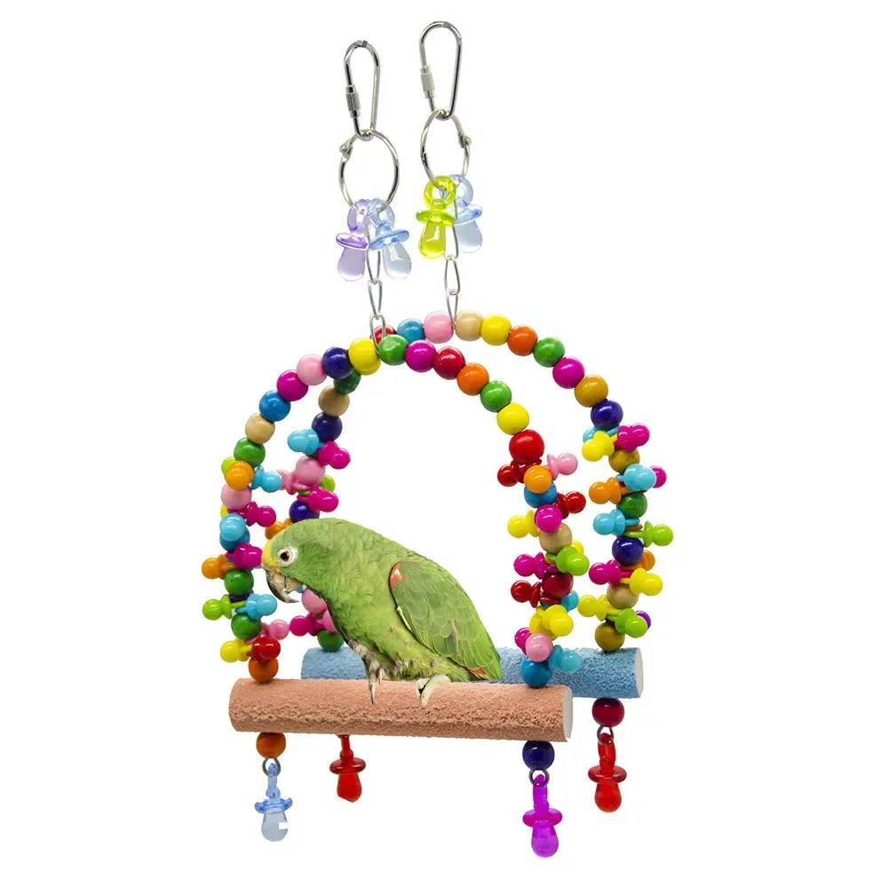 1PCS Medium and Small Parrot Swings Birds Scrub Stand Pet Toys Acrylic Bite Resistant