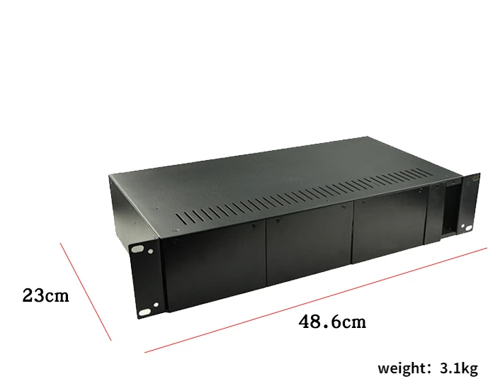 Imagem -05 - Fibra Óptica Media Converter Rack Mount Chassis Vazio Rack Mount Chassis Fonte de Alimentação Simples ou Dupla 2u 14 Slots 19