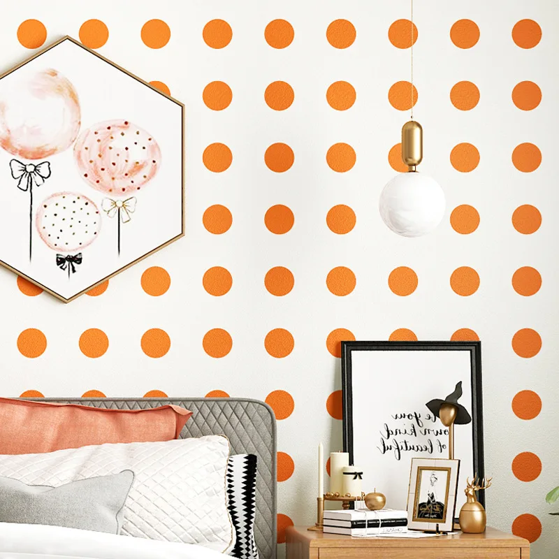 Modern Nordic Dot Wallpaper round Pattern Roll for Living Room TV Sofa Background Home Decor Mural