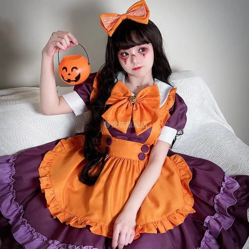 costumes-d'halloween-cosplay-de-demoiselle-d'honneur-pour-femmes-robe-gothique-foncee-orange-sorciere-lolita-uniforme-de-demoiselle-d'honneur-citrouille-disfraz-anime-nouvelle-collection