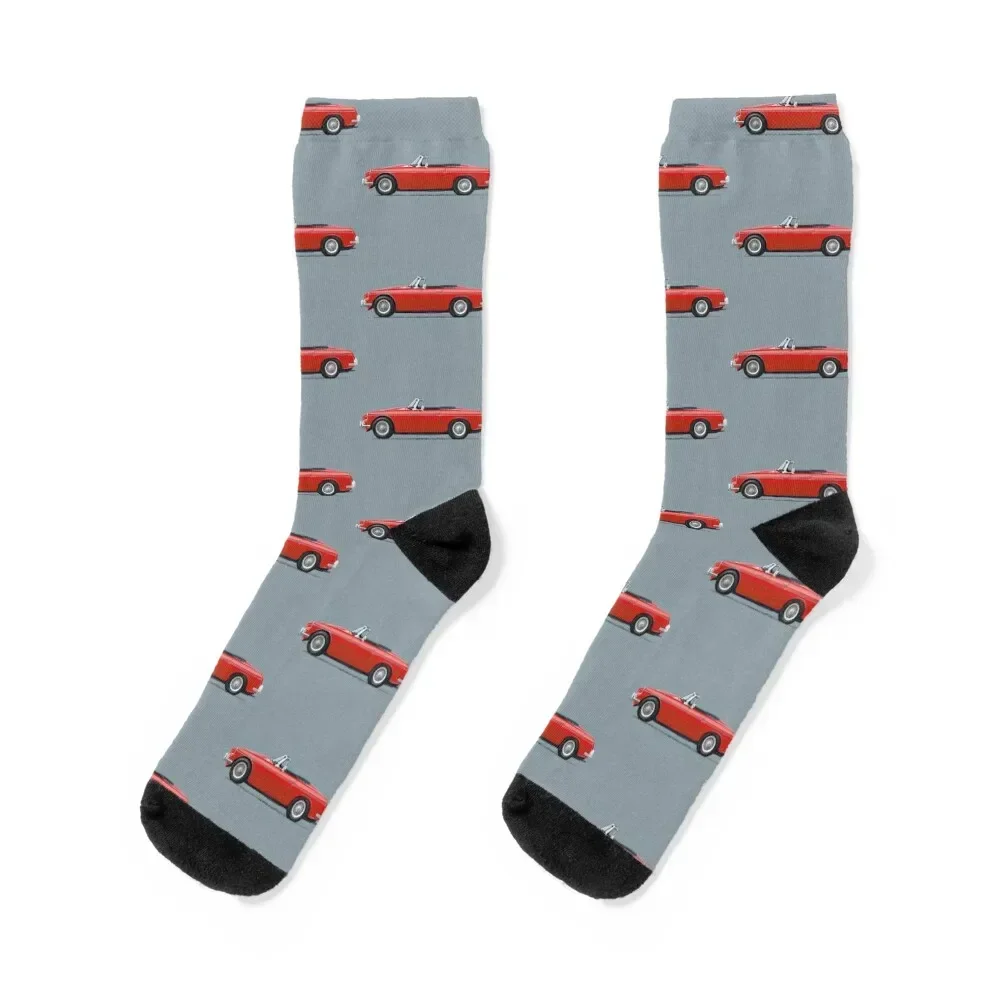 Tartan Red 'B' – the Classic British Sports Car Socks halloween funny gifts Socks Female Men's