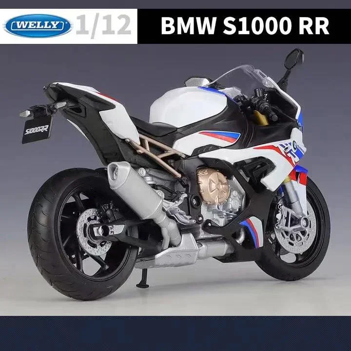 WELLY 1:12  BMW 2021 S1000 RR Simulation Alloy Motorcycle Model  - Suitable for Children\'s Toys and Collections