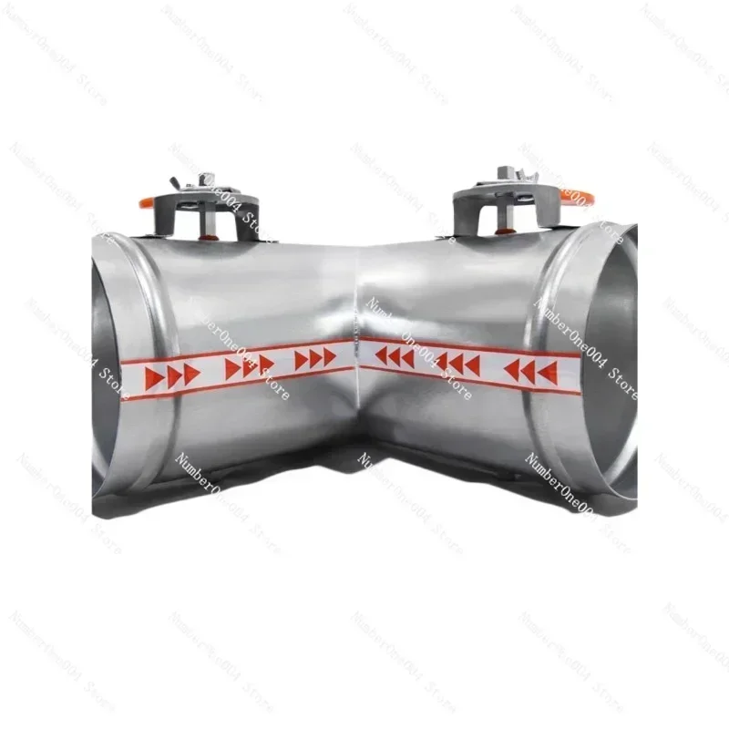 Galvanized Y-type Manual Three-way Valve, Silicone Seal Valve, Fresh Air System Ventilation Valve, Air Volume Control Valve