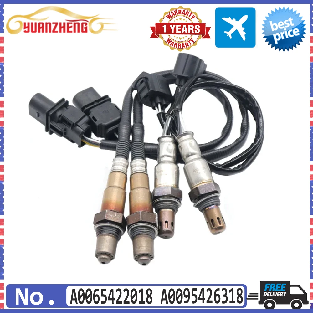 

NEW 4X A0065422018 A0095426318 Front Rear Air Fuel Ratio Lambda O2 Oxygen Sensor for Mercedes-Benz C350 CL63 CLS63 AMG E350 E400