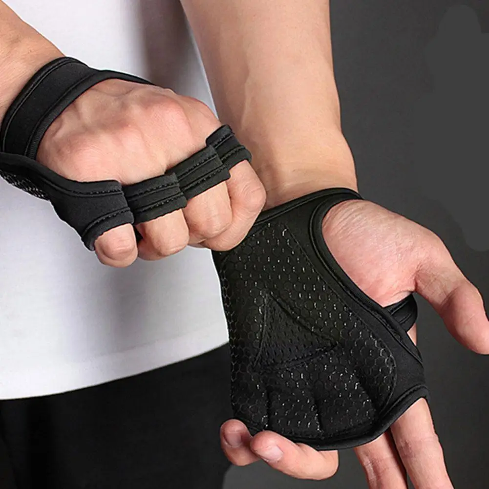 Gym Lifting Gloves For Men And Women Wrist Guard Anti-slip Half Finger Sports Horizontal Bar Equipment Pull-up Anti L1F1