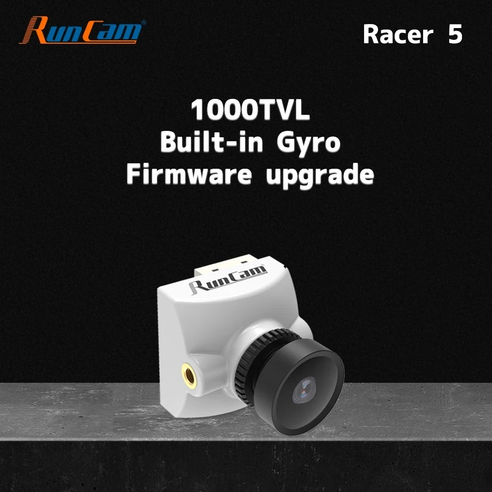 

RunCam Racer 5 White FPV Camera for Drone 1000TVL Built-in Gyro Integrated OSD Racing Cam Quadcopter