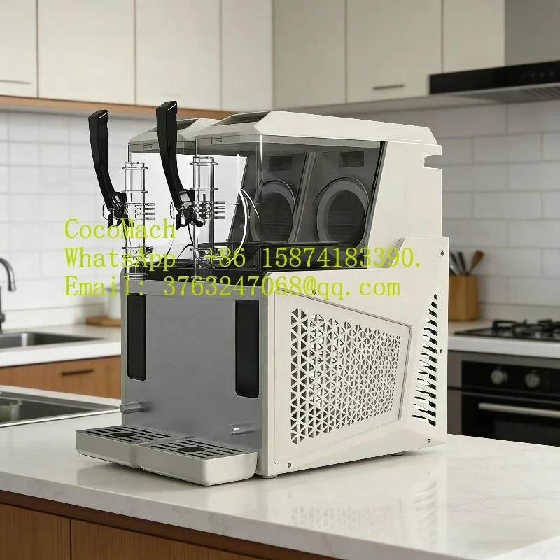 450W 110V 220V Professional Commercial Double Cup Automatic Smoothie Machine for Restaurant Milk Tea Shop