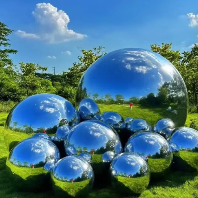 Weather Resistant Inflatable Disco Mirror Ball Colored Floating Sphere for Business Center Events
