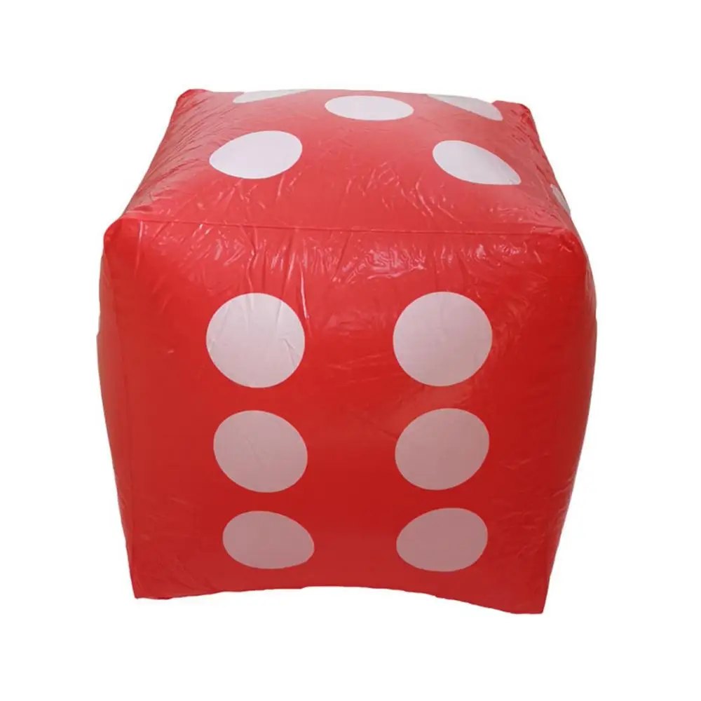 Inflatable Dice Blow-Up Big Dice Toy Stage Prop Group Game Casino Poker Party Decorations Pool Child Water Sports Beach Toy