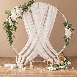 Wedding Arch Chiffon Draping Fabric Wedding Arch Drapes Sheer Backdrop Curtain for Ceremony Party Outdoors Wedding Decorations