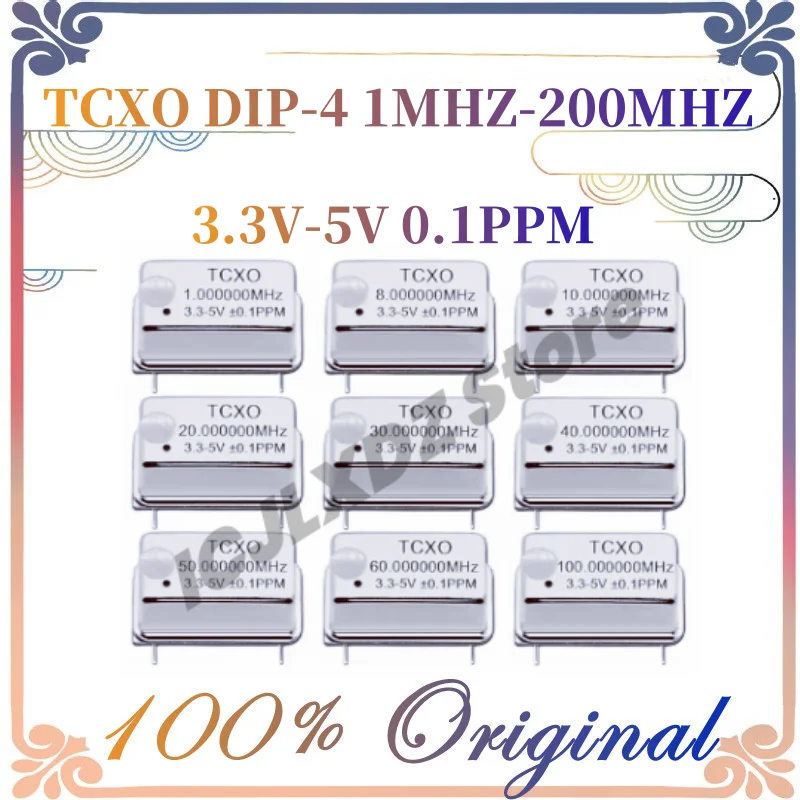 1pcs NEW TCXO DIP-4 1M 8M 10M 16M 20M 24M 25M 30M 32M 40M 48M 60M 100MHZ Rectangular Temperature Compensated Crystal Oscillator