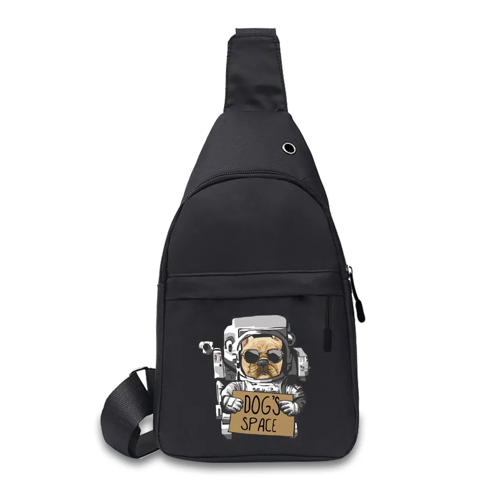 Shoulder Chest Bag Crossbody Waist Pack Messenger Pack for Male Print Astronaut Pattern Multifunction Shoulder Travel Sling Bag