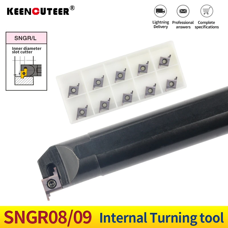 Porte-outil de tour rainuré interne CNC, trou SNgazMicro, tour furt able pour 8gaz9gazInsert SNgazInternal, SNGR10K08 SNGR20R09