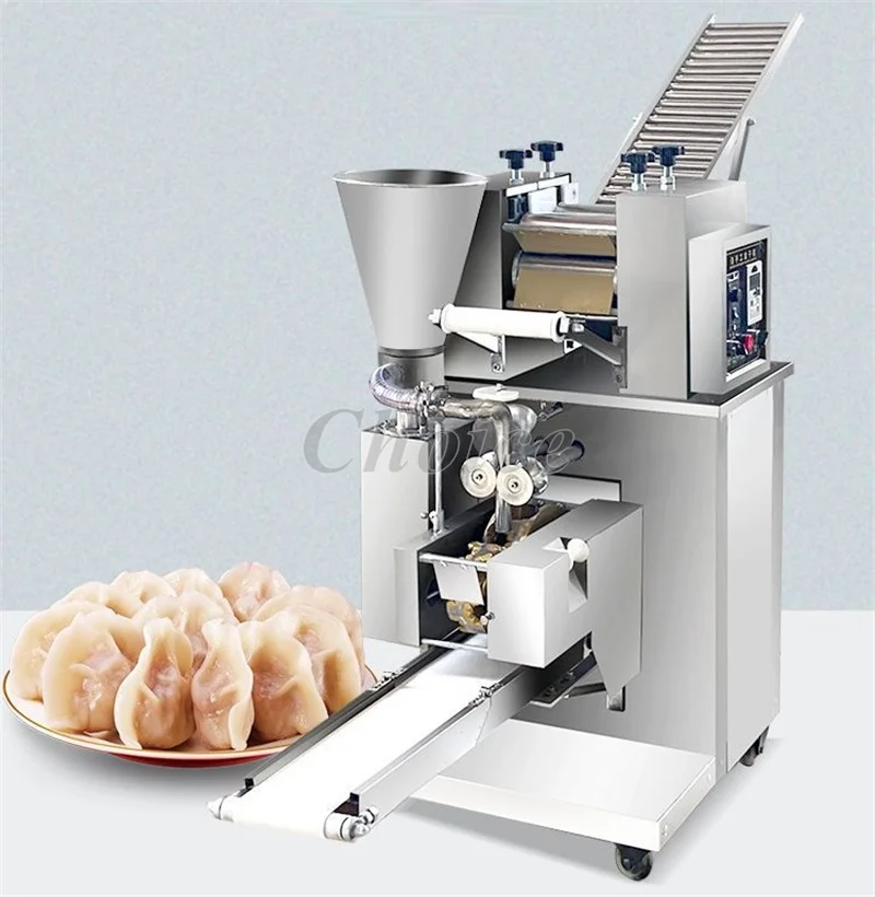 Automatic Home Use Samosa Maker Dumpling Forming Machine Patty Folding Gyoza Making Machine With Inlet Frame And Conveyor Belt