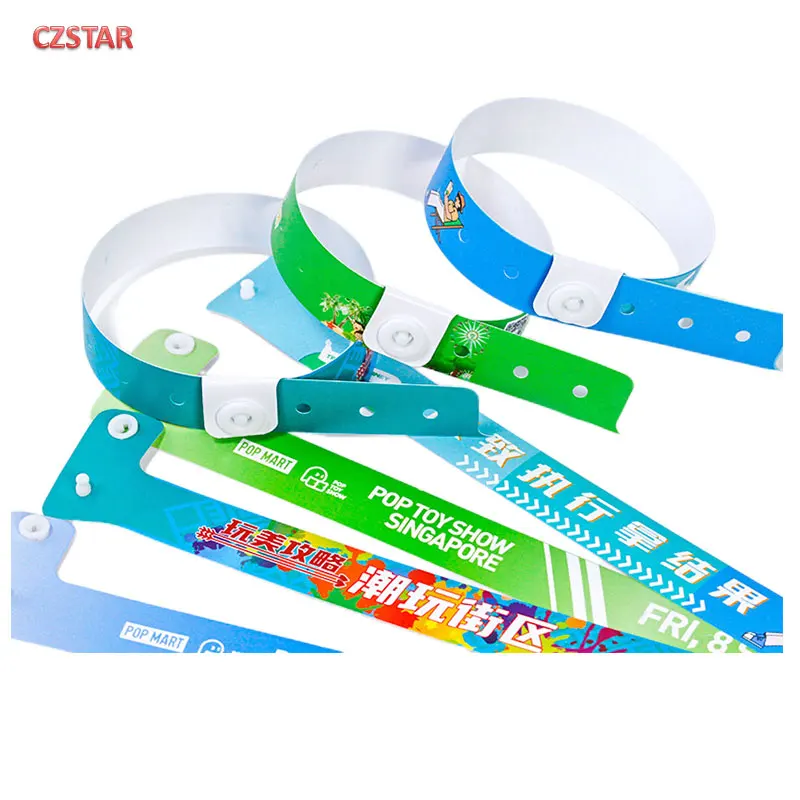 50pcs waterproof rfid Wristband UHF RFID tag pvc material hand rfid uhf tag can printed for patient Hospital school sport race