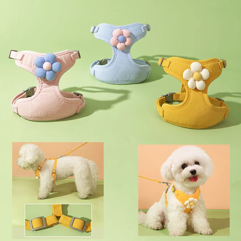 

Pet outdoor chest strap, small accessories, anti loss traction rope, lace, dog, cat, breathable and comfortable vest strap