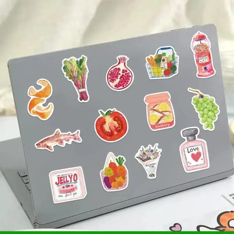 U55C 50 PCS Aesthetic PVC Stickers Removable Decals for Laptop Luggage Skateboard Customization